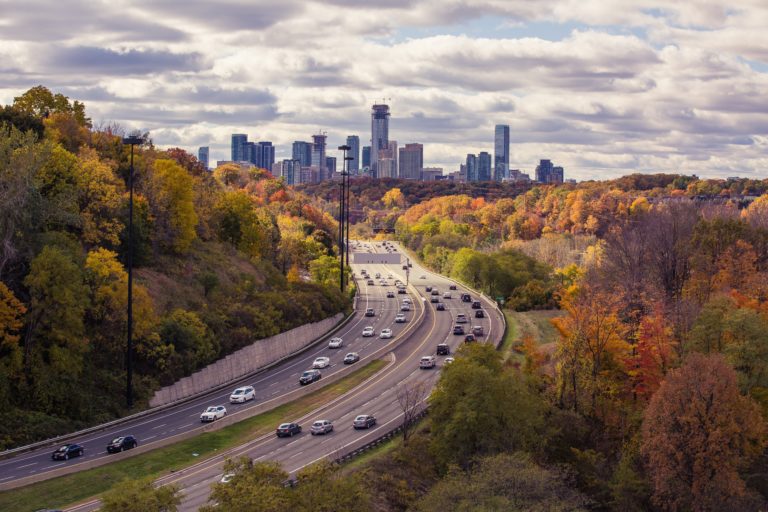 toronto skyline from don valley